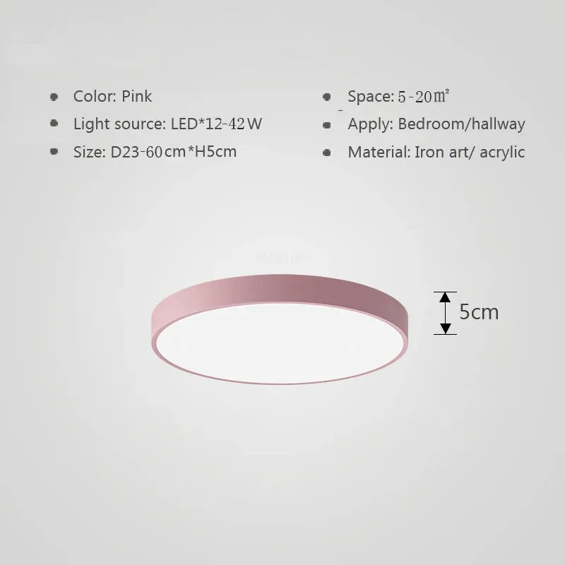 Multicolor LED Ceiling Lamp – Modern Colorful Light for Living Room and Bedroom | Karnz