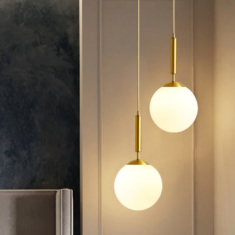 Luxurious Gold Pendant Light – Modern Hanging Light for Staircase or Living Room | Skanto