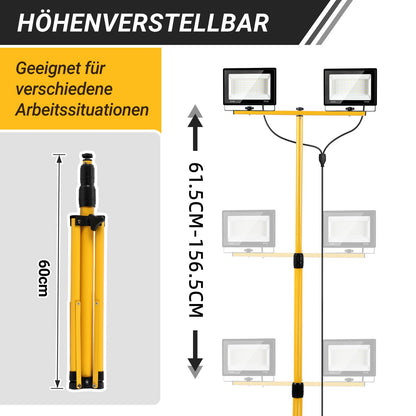 LED Construction Spotlight 2 x 50W/100W/200W with Adjustable Tripod | Karnz