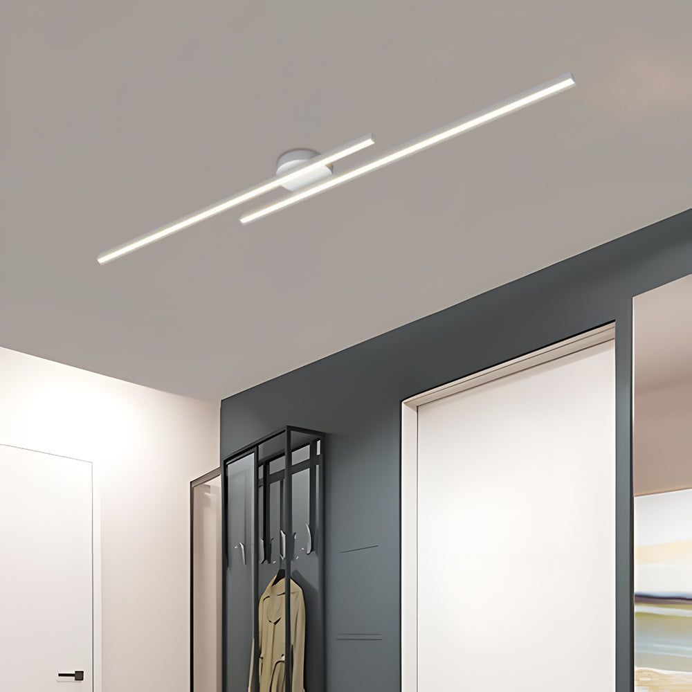 Skanto | Modern Aluminum Semi Flush Mount LED Ceiling Light | Minimalist Design for Living Room, Bedroom & Hallway