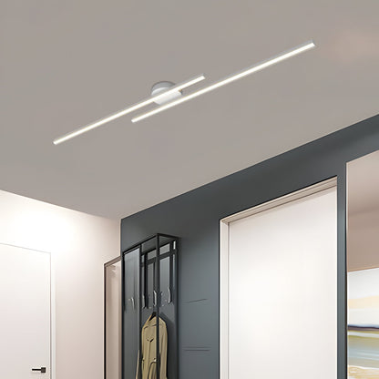 Skanto | Modern Aluminum Semi Flush Mount LED Ceiling Light | Minimalist Design for Living Room, Bedroom & Hallway