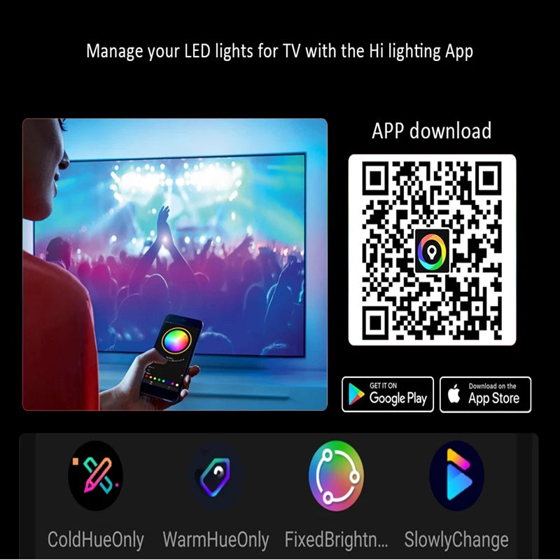 Skanto | Smart LED Light Strips for TV with HDMI Sync Box