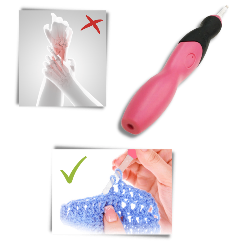 Ergonomic LED Crochet Hook Set