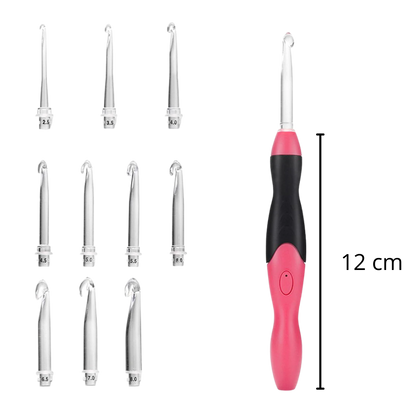 Ergonomic LED Crochet Hook Set