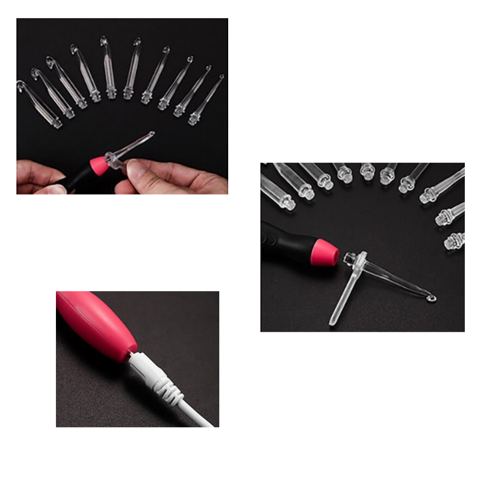 Ergonomic LED Crochet Hook Set