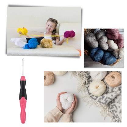 Ergonomic LED Crochet Hook Set