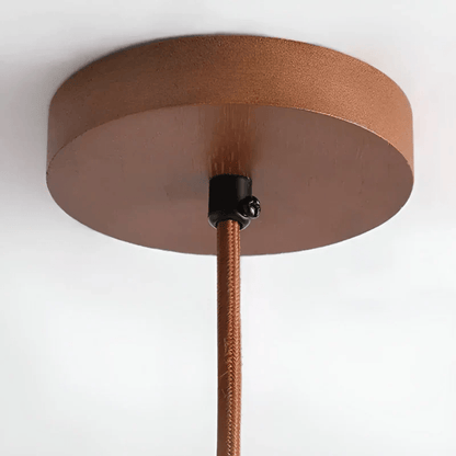 Frendorf | LED Retro Ceiling Light made of wood & stone for a calming atmosphere