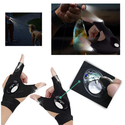 A Pair of LED Gloves with Waterproof Lights