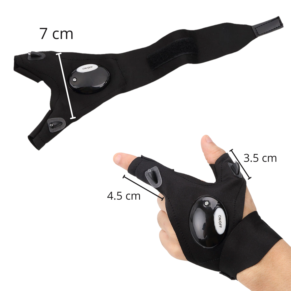 A Pair of LED Gloves with Waterproof Lights