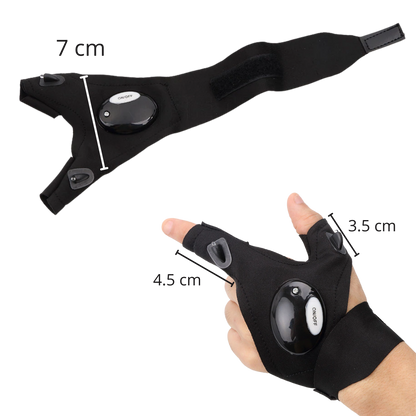 A Pair of LED Gloves with Waterproof Lights