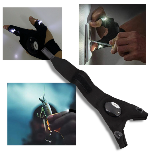 A Pair of LED Gloves with Waterproof Lights