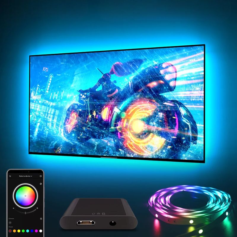 Skanto | Smart LED Light Strips for TV with HDMI Sync Box