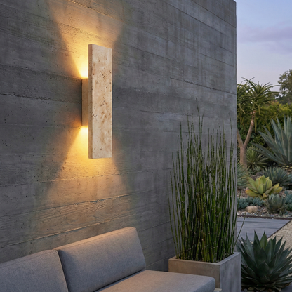 Waterproof Natural Stone Outdoor Wall Sconce