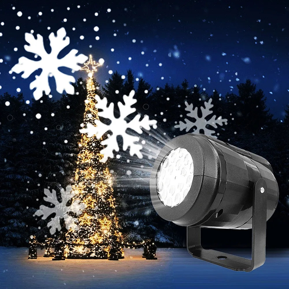 Skanto | LumiFlake LED Snowflake Projector – Magical Christmas Lighting with USB Connection, Weatherproof for Indoor & Outdoor