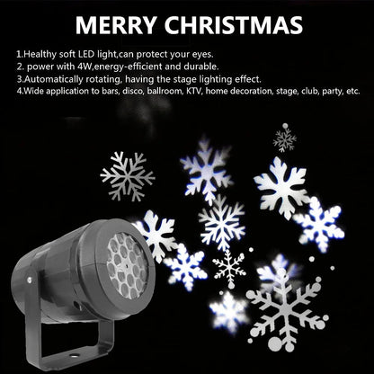 Skanto | LumiFlake LED Snowflake Projector – Magical Christmas Lighting with USB Connection, Weatherproof for Indoor & Outdoor