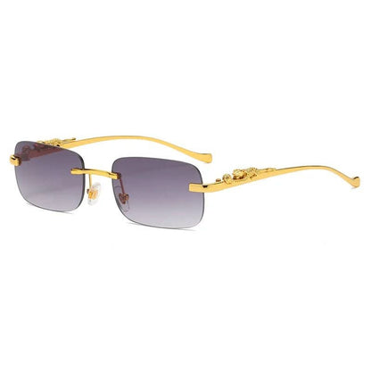 BowLift | Rimless Leopard Head Sunglasses with UV400 Protection