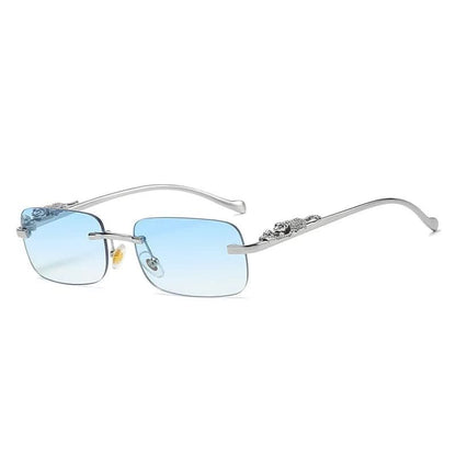 BowLift | Rimless sunglasses with leopard head design and UV400 protection
