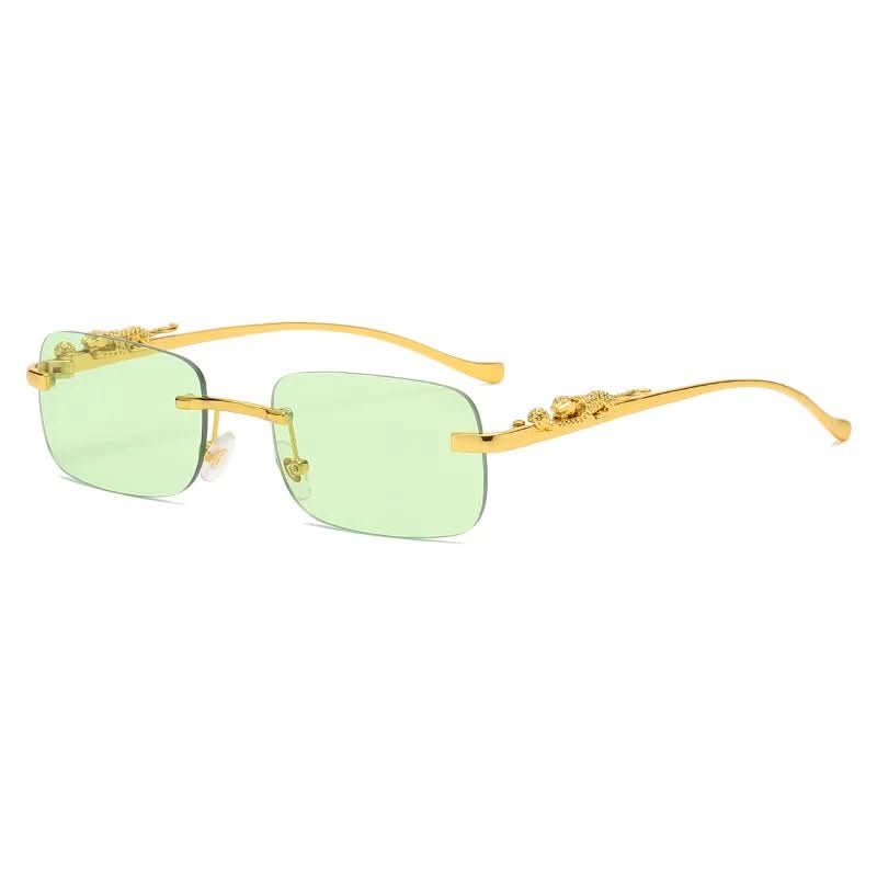 BowLift | Rimless Leopard Head Sunglasses with UV400 Protection