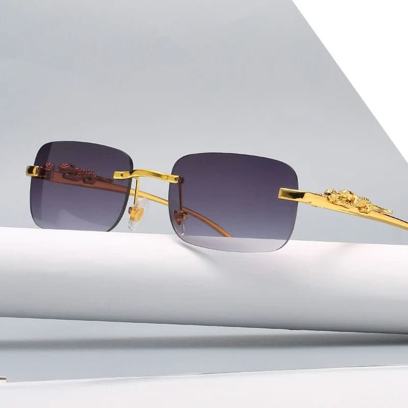 BowLift | Rimless Leopard Head Sunglasses with UV400 Protection