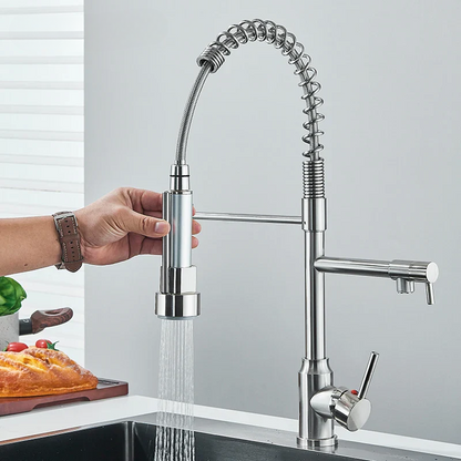 Skanto | NickelFlex Kitchen Faucet | 360° Rotation | Stainless Steel