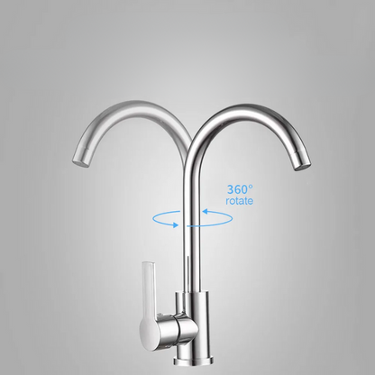 Chrome Kitchen Faucet with Single Lever Mixer – High-Quality Sink Faucet, Easy to Clean, Durable, and Simple Installation for Modern Kitchens | Skanto