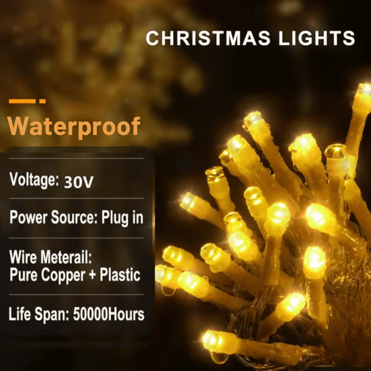Skanto | LED Garden Curtain 4 x 0,6 m with Weather-Resistant Elegance