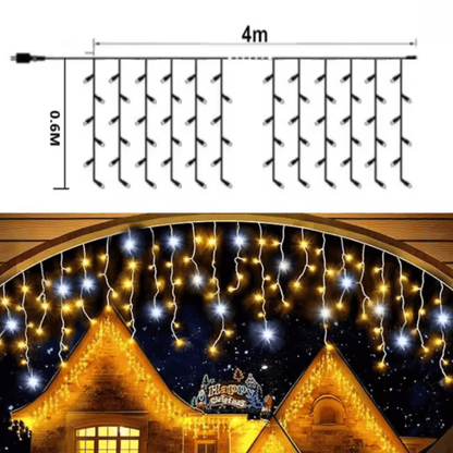 Skanto | LED Garden Curtain 4 x 0,6 m with Weather-Resistant Elegance