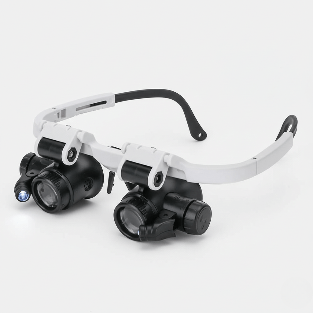 Skanto | Adjustable LED Magnifying Glasses for Reading & Jewelry Work