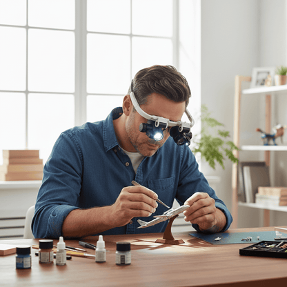 Skanto | Adjustable LED Magnifying Glasses for Reading & Jewelry Work