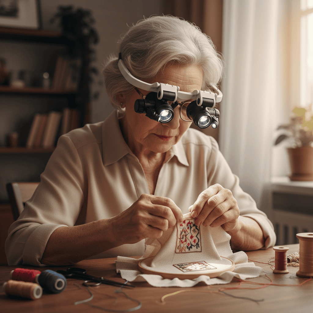 Skanto | Adjustable LED Magnifying Glasses for Reading & Jewelry Work