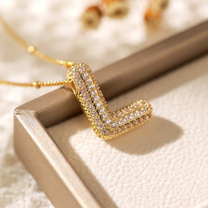 Skanto | Alphabet Diamond Pendant Necklace