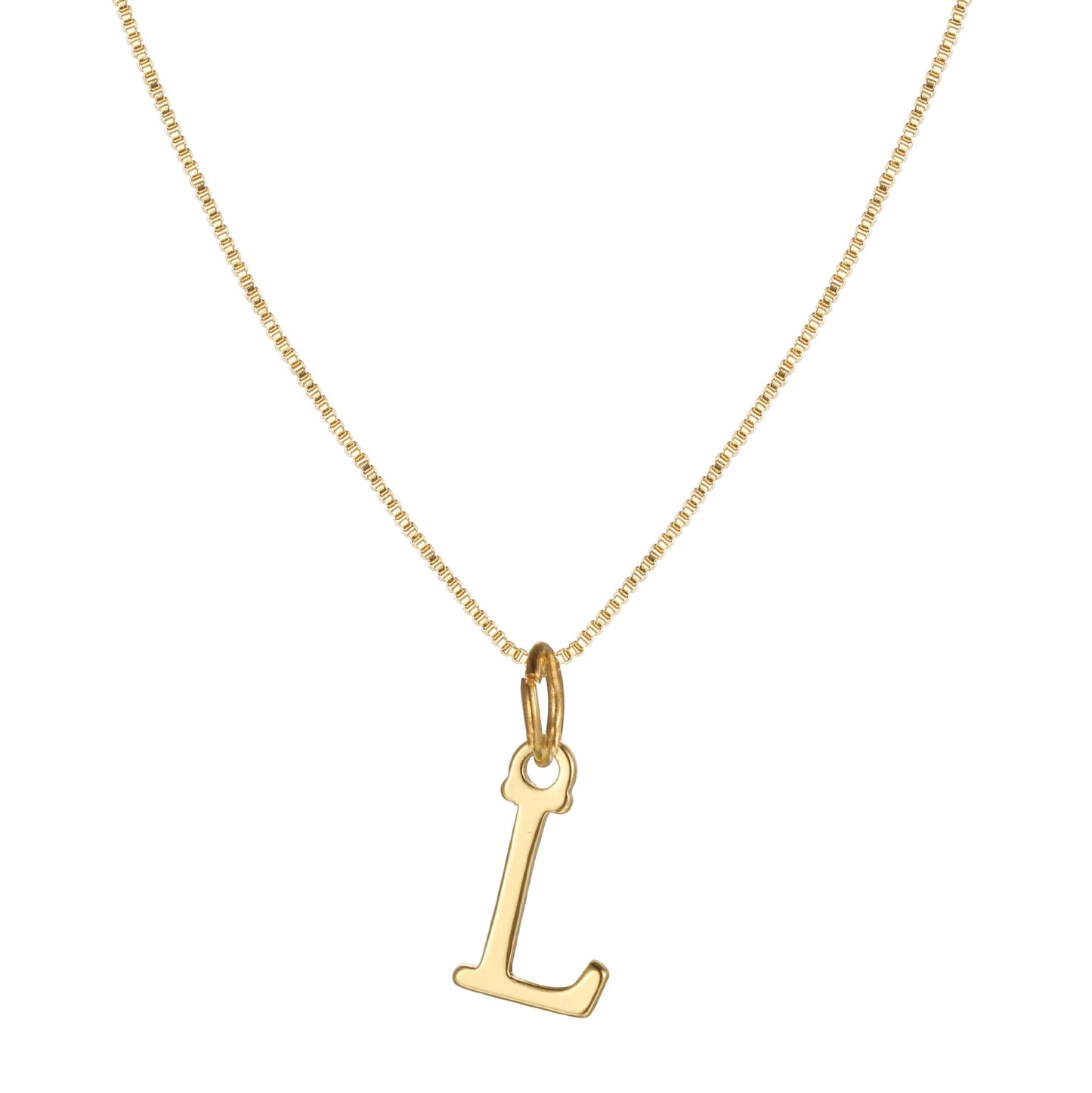 Skanto | 14k Minimal Serif Initial Necklace