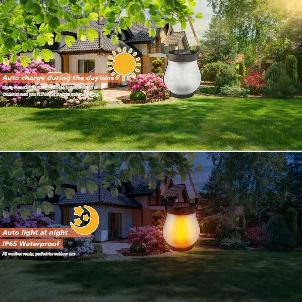 Skanto | Skanto Solar Waterproof Lantern Flickering Garden Lamp