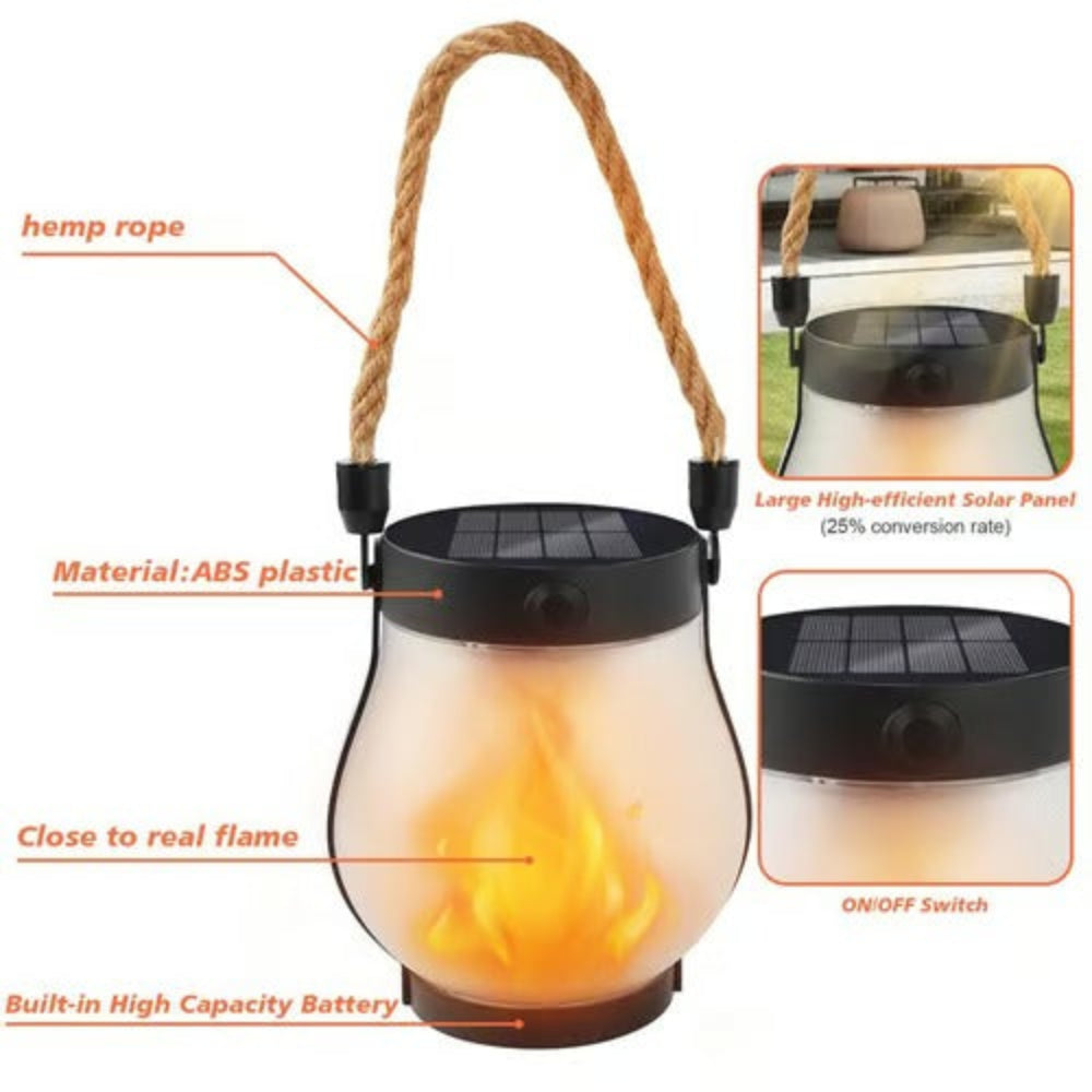 BowLift | Centerpieces Solar Light Waterproof Lantern Flickering Garden Lamp