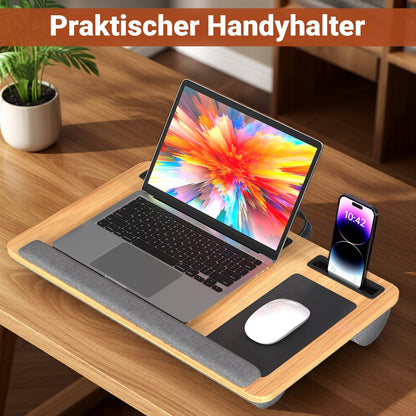 Laptop cushion ergonomic laptop table with wrist rest & padded | Bowlift