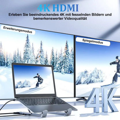 BowLift | Foldable laptop stand with 8-in-1 hub – For tech enthusiasts & fast charging fans