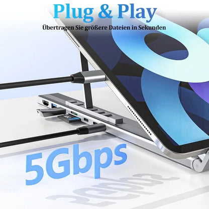 BowLift | Foldable laptop stand with 8-in-1 hub – For tech enthusiasts & fast charging fans