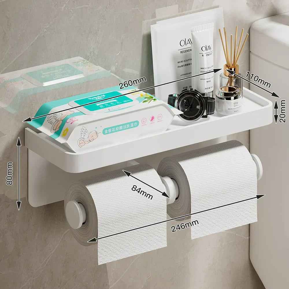 LuxeHold – Stylish Multifunctional Toilet Paper Holder Bowlift