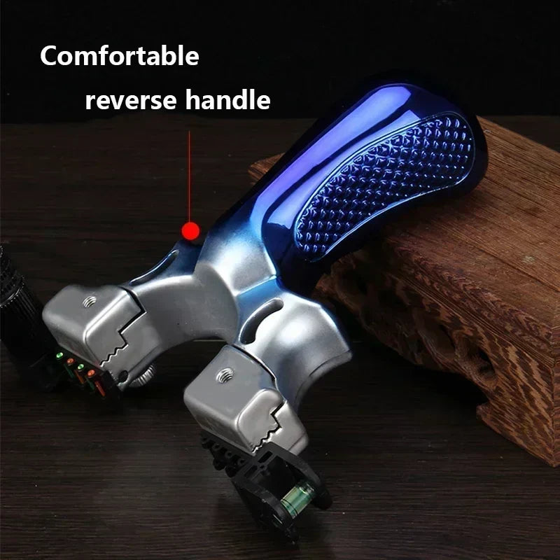 Skanto | Slingshot with Anti-Slip Grip | Built-in Laser & Level for Precision Shooting