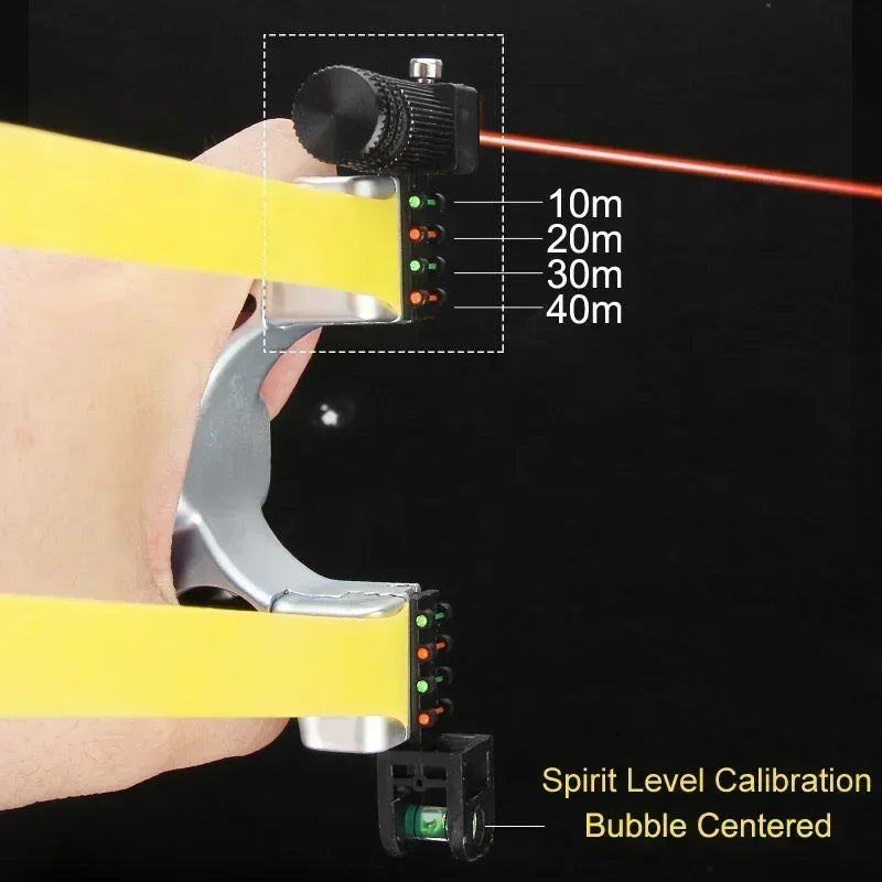 Skanto | Slingshot with Anti-Slip Grip | Built-in Laser & Level for Precision Shooting