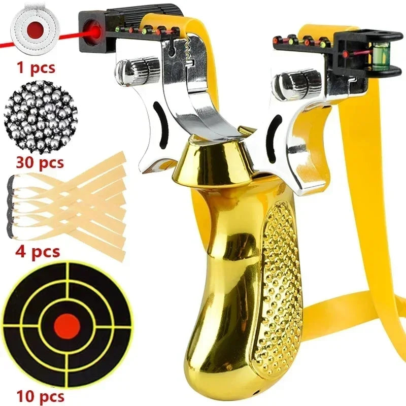 Skanto | Slingshot with Anti-Slip Grip | Built-in Laser & Level for Precision Shooting