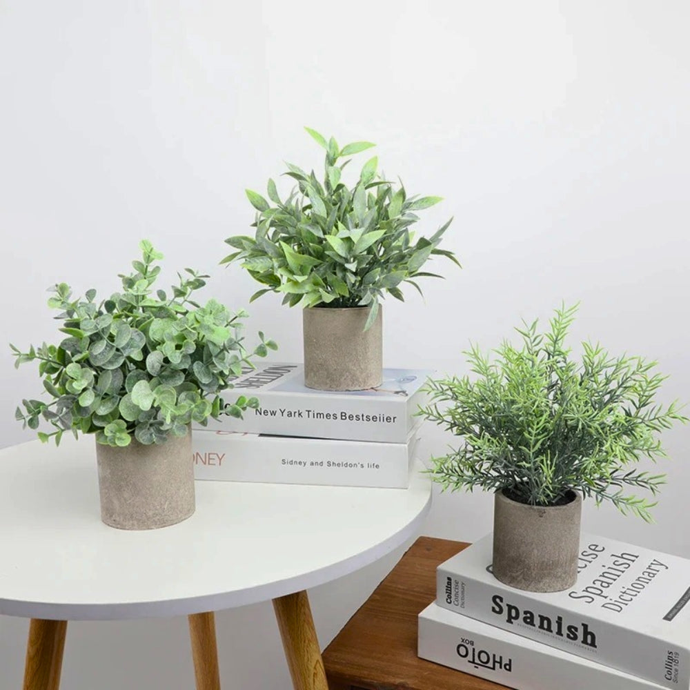 BowLift | Leafora Artificial Plants in Modern Pots Decor | 3pcs Set