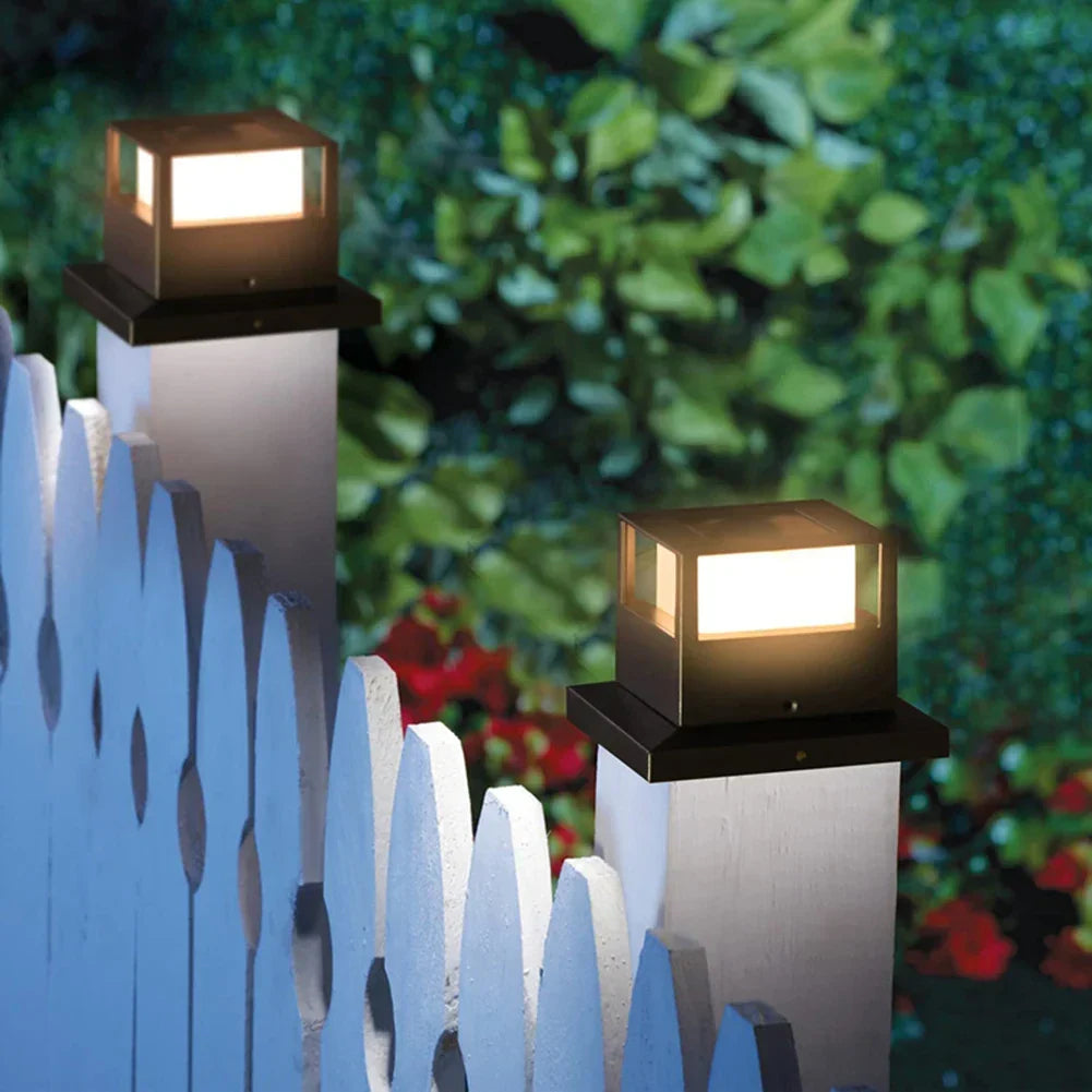 LED Solar Column Light for Outdoor Use - Weatherproof and energy-saving outdoor lighting, ideal for garden and terrace | Bowlift