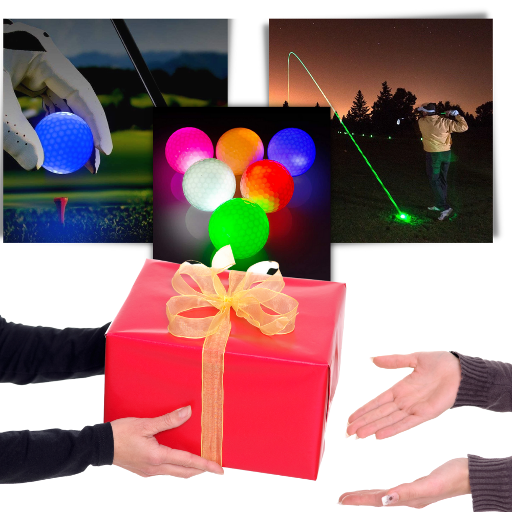 Pack of 6 LED Light Up Golf Balls