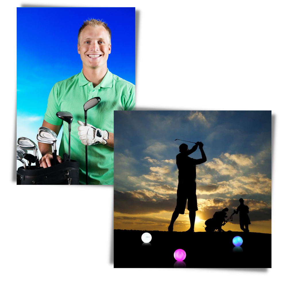 Pack of 6 LED Light Up Golf Balls