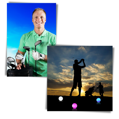 Pack of 6 LED Light Up Golf Balls