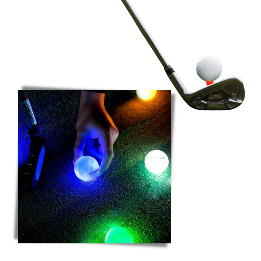 Pack of 6 LED Light Up Golf Balls
