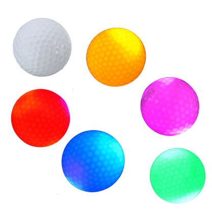 Pack of 6 LED Light Up Golf Balls