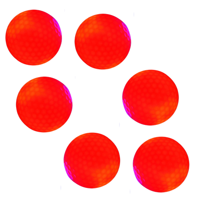 Pack of 6 LED Light Up Golf Balls