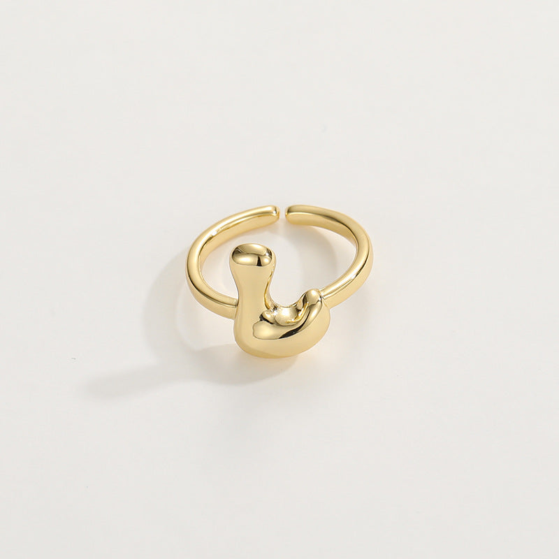 BowLift | Cute Bubble Letter Initial Ring